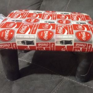 vintage coca cola foot stool never been used